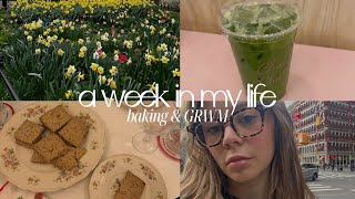 a week in my life  baking cookies amp everyday makeup [upl. by Llenet]