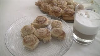 ZIMTSCHNECKEN aus Blätterteig  Cinnamon Rolls [upl. by Eilram]