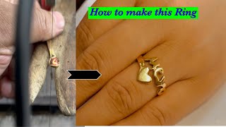 How gold nameplate ring is made  Gold ring making [upl. by Hendrickson]