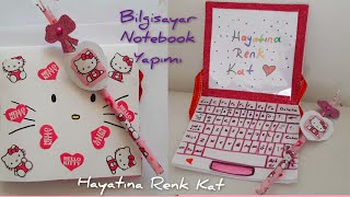 Harika Bilgisayar Not Defteri Yapımı💻🎈Bilgisayar Notebook Yapımı 🎈🎈🎈📒✍💻 [upl. by Ecinuahs85]