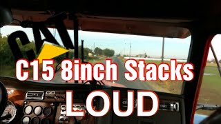 Kenworth W900L C15 8in Stacks Video 2 [upl. by Tyree]