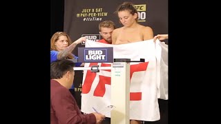 😧 Miesha Tates Most Embarrassing Weight In Towel Fail Moment [upl. by Harper808]