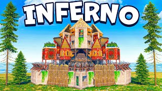 The INFERNO Triple BUNKER for ONLINEOFFLINE defense  rust base design [upl. by Ailime194]