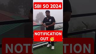 SBI SO Notification 2024 OUT 🥳💥 sbiso sbiso2024 bankingwallah [upl. by Mcnalley]