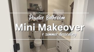 Small Bathroom Big Impact Mini Makeover amp Summer Decorating 2024 [upl. by Nesrac373]