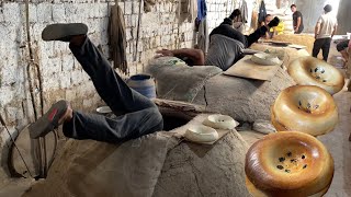 Legendary SAMARKAND breads 15 000 loaves a day How to make bread [upl. by Anirpas481]