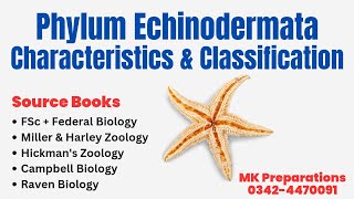 Phylum Echinodermata Characteristics Phylogeny amp Classification  Zoology amp Biology Lecturer Prep [upl. by Bonina]