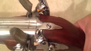 SXS double barrel 19 gauge flintlock shotgun [upl. by Wyon409]