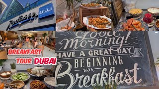 Breakfast Tour Radisson blu hotel Dubai rionakutty vlog [upl. by Tomkiel]