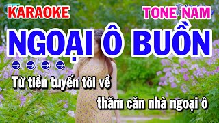 Ngoại Ô Buồn Karaoke Tone Nam Nhạc Sống [upl. by Eltsirc]