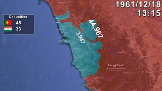 The Indian InvasionLiberation of Goa in 40 seconds using Google Earth [upl. by Nevlin]