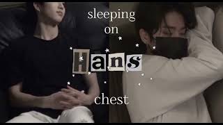 Stray Kids ASMR Sleeping On Hans Chest🐿️heartbeat voice [upl. by Ahsyat285]