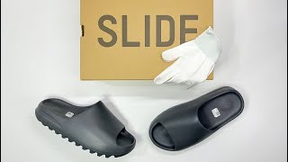 adidas Yeezy Slide Slate Grey  Unboxing details [upl. by Hama]