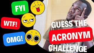 ABBREVIATION GAME  GUESS THE ACRONYM couplegoals viral games acronyms UDY Kenyaonlinemedia [upl. by Gem254]