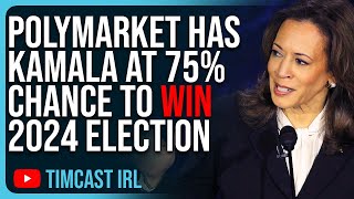 PolyMarket Has Kamala At 75 Chance To WIN 2024 Election [upl. by Wendeline530]