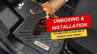 Unveiling Superior Protection YITAMOTOR Floor Mats Honda Civic Sport Unboxing amp Installation Guide [upl. by Arch]