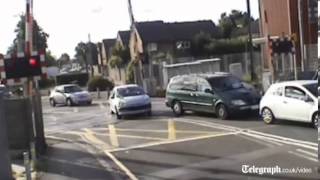 Dangerous drivers flout level crossing rules [upl. by Ardnak921]