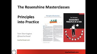 Rosenshine Masterclass I Intro and Research [upl. by Karole614]