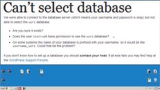 Wordpress Cant Select Database  WordPress Help Video [upl. by Blodget]