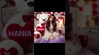 Hania name status video shorts song trending cute ytshorts viralcomment your names 💞 [upl. by Nynnahs951]