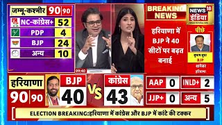 Jammu KashmirHaryana Election Vote Counting LIVE  Breaking News । BJP vs Congress  Result LIVE [upl. by Acinehs]