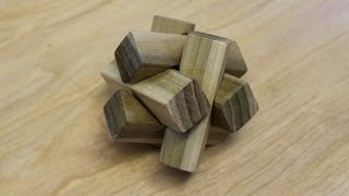 Making the 6pc notched burr puzzle Woodworking project [upl. by Nagem439]