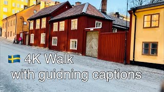 Stockholm Walks Beautiful Södermalm area with history Relaxing 4K walking tour [upl. by Akenal803]