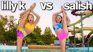 LAST TO LEAVE WATER PARK My Daughter vs Lilly K Extreme Gymnastics Challenge [upl. by Mariejeanne]