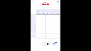Nonogram Level 1  Gameplay playthrough [upl. by Hillegass]