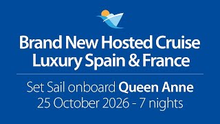 New Incredible Luxury Cunard Queen Anne Hosted Cruise Deal October 2026 [upl. by Onstad]