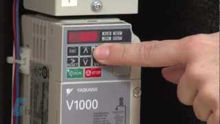 Yaskawa V1000 AC Drive StartUp AutoTune Demonstration Using The Keypad [upl. by Silvia]