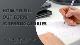 How to Fill Out Form Interrogatories  Inland Empire Law Group [upl. by Harry]