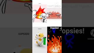 Oopsies Animated Comparisons Orig raxdflipnote on the top right [upl. by Yssej]