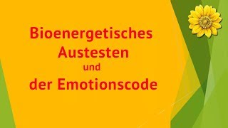 Infovortrag Bioenergetisches Austesten und der Emotionscode  Heilpraktikerschule Isolde Richter [upl. by Beitz]