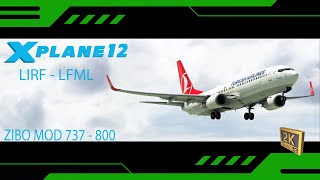 X PLANE 12  ZIBO MOD 737  800  TURKISH AIRLINES  SIM TOOL KIT PRO [upl. by Kris]