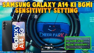 SAMSUNG GALAXY A14 KI BGMI SENSITIVITY SETTING  SAMSUNG GALAXY A14 KI PUBG SENSITIVITY SETTING [upl. by Latsyrhc188]