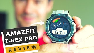 Amazfit TRex Pro Review Great Rugged Design amp Smart Functions [upl. by Drofyar]