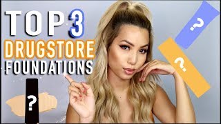 TOP 3 DRUGSTORE FOUNDATIONS  FOR OILY SKIN [upl. by Scurlock]