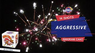 HAPPY FAMILY FIREWORKS 500GRAM JL522006 AGGRESSIVE 14 shots CAKE FIREWORKS [upl. by Unders]