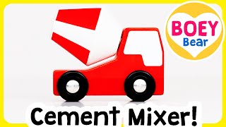 CEMENT MIXER Concrete Mixer Trucks for Kids Video  Toy Trucks Cartoon  Cement Truck  Boey Bear [upl. by Epolenep]