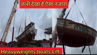 Boat Lift  floating village  boat in Hindustan [upl. by Armbrecht]