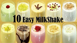 10 Easy Milkshake Recipe – How to Make Milkshake at Home [upl. by Verla826]