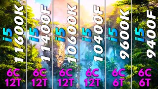 Core i5 11600K vs 11400F vs 10600K vs 10400F vs 9600k vs 9400F  PC Gameplay Tested [upl. by Ltihcox]