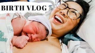 LABOR AND DELIVERY VLOG NO EPIDURAL  Emotional Birth  First Time Mom 💕 [upl. by Jillana473]