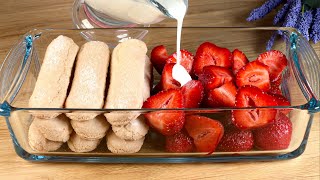 Sommerdessert mit Erdbeeren ohne Backen in nur 5 Minuten [upl. by Fugere66]