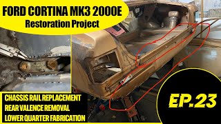 Ford Cortina rear end panel replacement [upl. by Nalim]