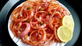 Laccha Onion Salad  Dhaba Style Laccha Pyaaz Recipe  kavita kitchen [upl. by Ecydnak]