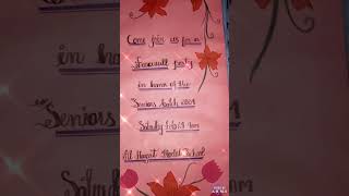 Handmade Farewell Party Card  Diy Greeting Card For Teacher  Handmade Card Ideas Tutorial viral [upl. by Lehcyar]