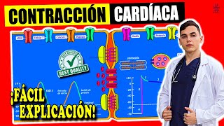 CONTRACCIÓN DEL MÚSCULO CARDIACO  Acoplamiento Excitación Potencial acción  FISIOLOGÍA CARDIACA [upl. by Brownson]