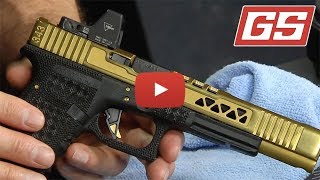 Lenny Magill shows a Glock 17L with Gold Accents amp Pyramid Cut [upl. by Ahsele]